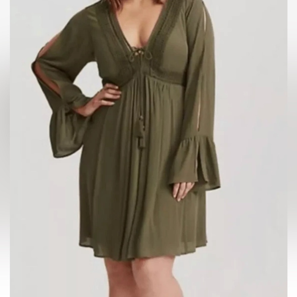 Torrid green dress size 2X